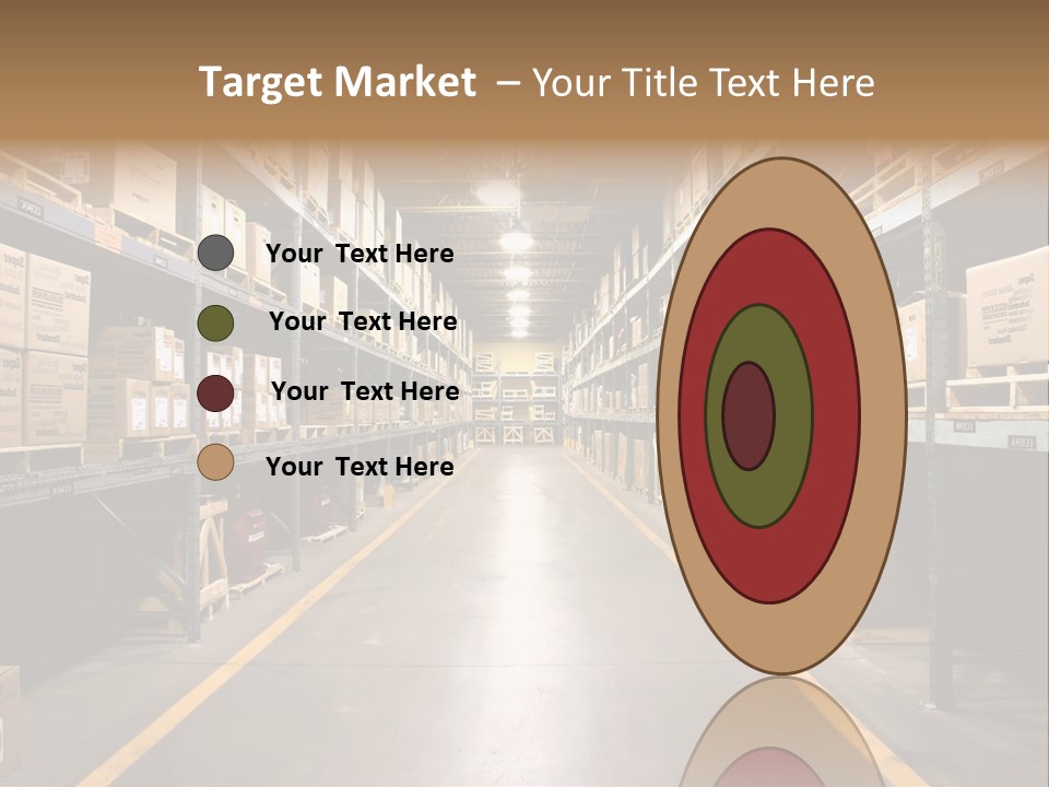 Industrial Warehouse - Wide Angle View. PowerPoint Template