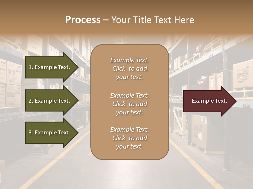Industrial Warehouse - Wide Angle View. PowerPoint Template