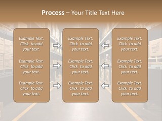 Industrial Warehouse - Wide Angle View. PowerPoint Template