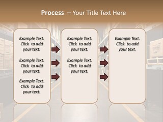 Industrial Warehouse - Wide Angle View. PowerPoint Template