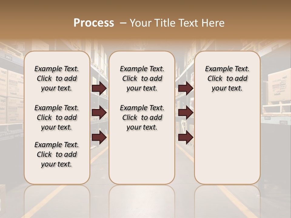 Industrial Warehouse - Wide Angle View. PowerPoint Template