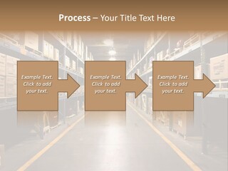 Industrial Warehouse - Wide Angle View. PowerPoint Template
