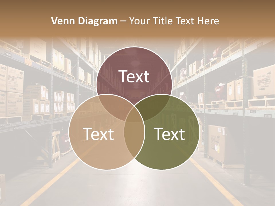 Industrial Warehouse - Wide Angle View. PowerPoint Template