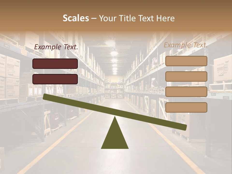 Industrial Warehouse - Wide Angle View. PowerPoint Template