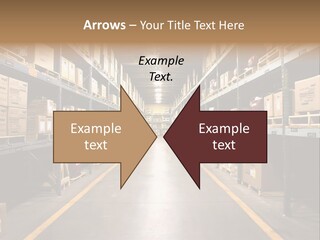 Industrial Warehouse - Wide Angle View. PowerPoint Template