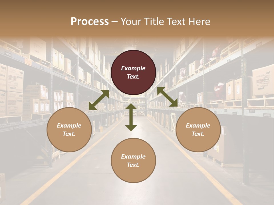 Industrial Warehouse - Wide Angle View. PowerPoint Template