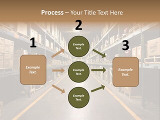Industrial Warehouse - Wide Angle View. PowerPoint Template