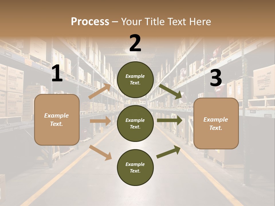 Industrial Warehouse - Wide Angle View. PowerPoint Template