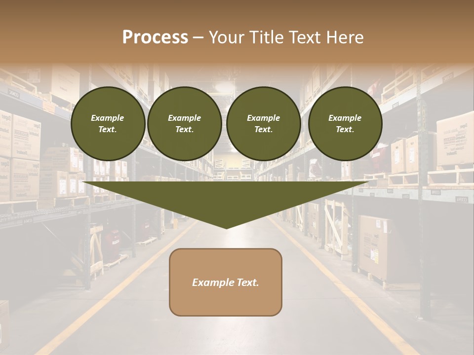Industrial Warehouse - Wide Angle View. PowerPoint Template