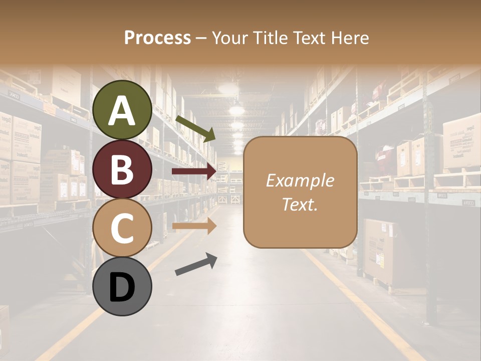 Industrial Warehouse - Wide Angle View. PowerPoint Template