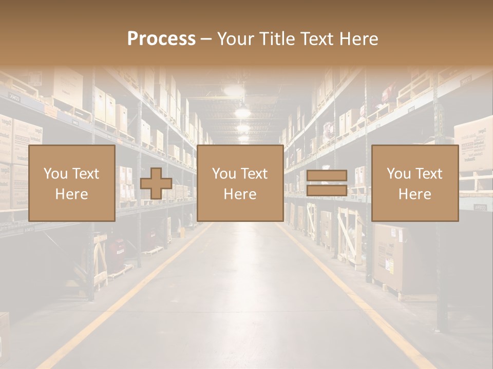 Industrial Warehouse - Wide Angle View. PowerPoint Template