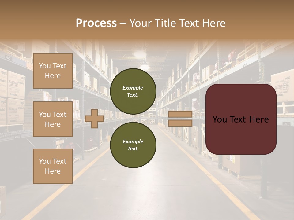 Industrial Warehouse - Wide Angle View. PowerPoint Template
