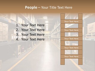 Industrial Warehouse - Wide Angle View. PowerPoint Template