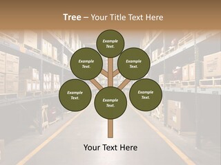 Industrial Warehouse - Wide Angle View. PowerPoint Template