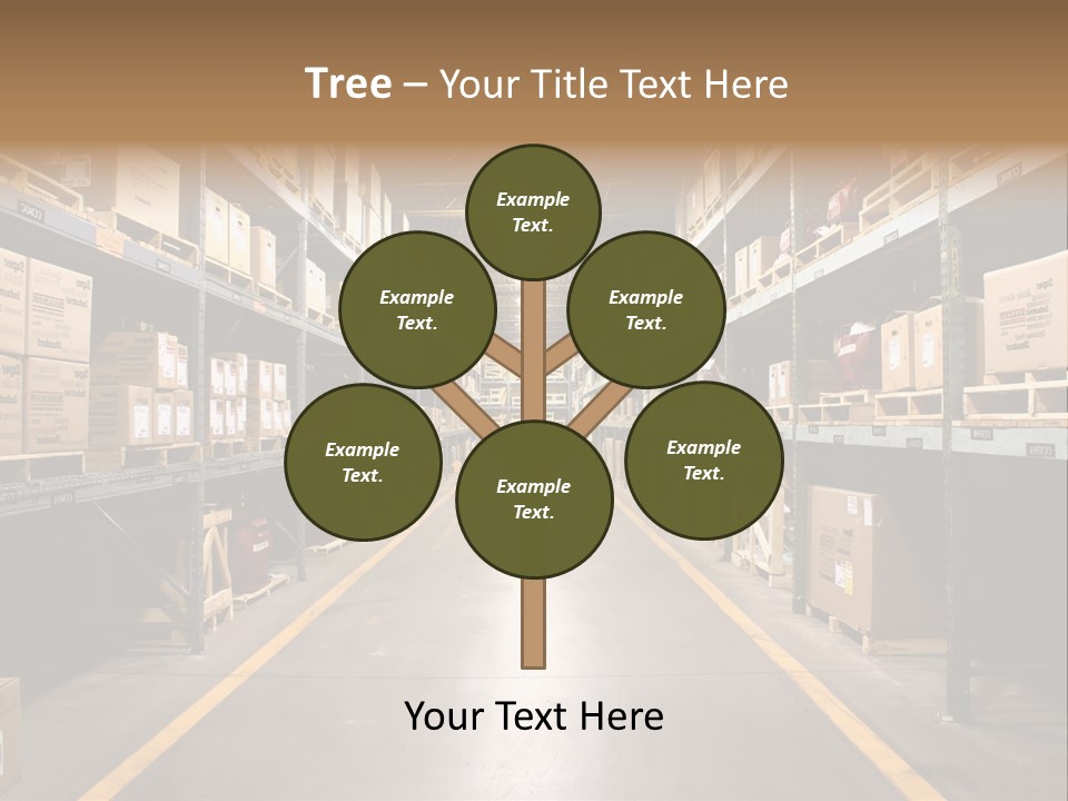 Industrial Warehouse - Wide Angle View. PowerPoint Template