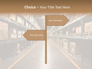 Industrial Warehouse - Wide Angle View. PowerPoint Template