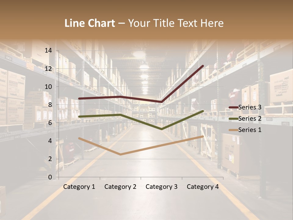 Industrial Warehouse - Wide Angle View. PowerPoint Template