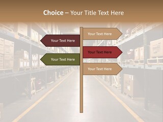 Industrial Warehouse - Wide Angle View. PowerPoint Template