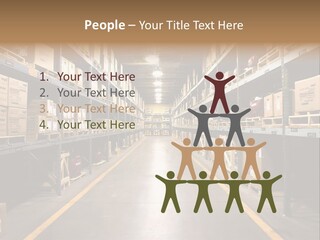 Industrial Warehouse - Wide Angle View. PowerPoint Template