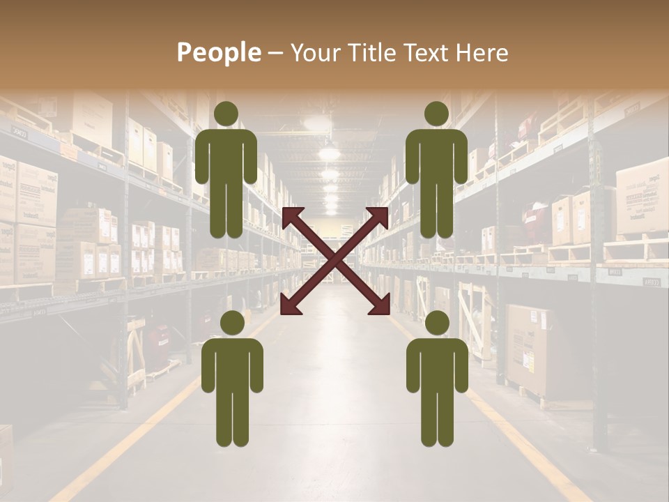 Industrial Warehouse - Wide Angle View. PowerPoint Template