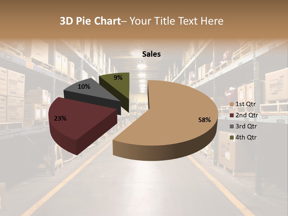 Industrial Warehouse - Wide Angle View. PowerPoint Template