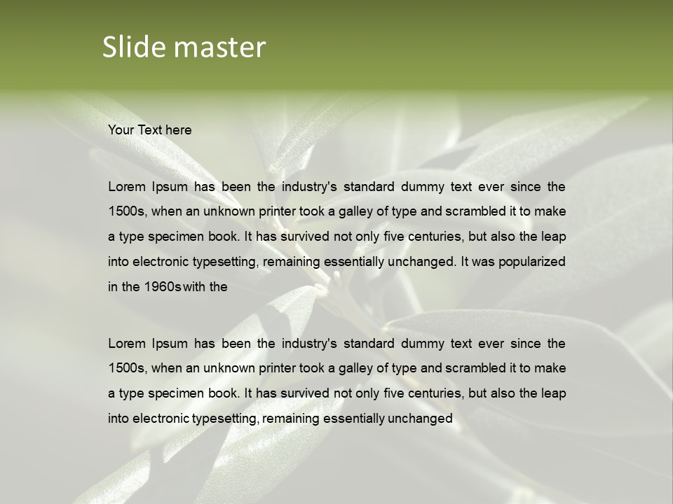 A Close Up Of A Plant With Green Leaves PowerPoint Template