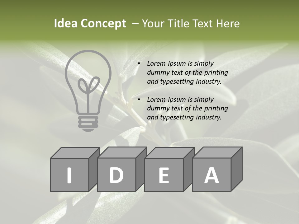 A Close Up Of A Plant With Green Leaves PowerPoint Template