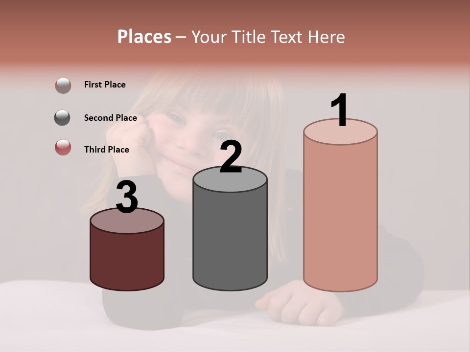 A Portrait Of A Blond 9-Year Old Girl With Downs Syndrome PowerPoint Template