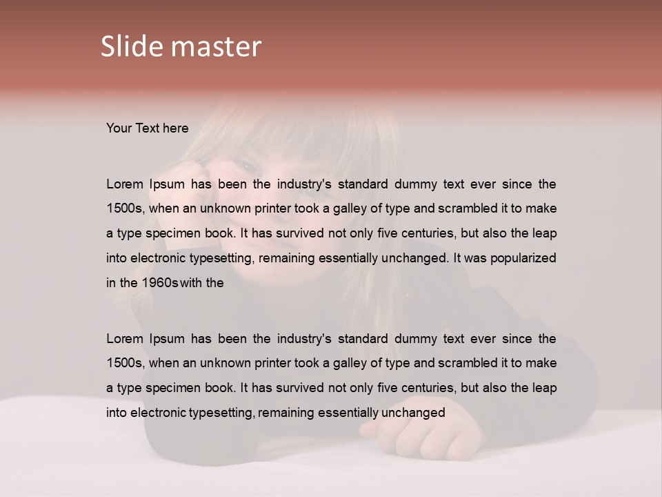 A Portrait Of A Blond 9-Year Old Girl With Downs Syndrome PowerPoint Template