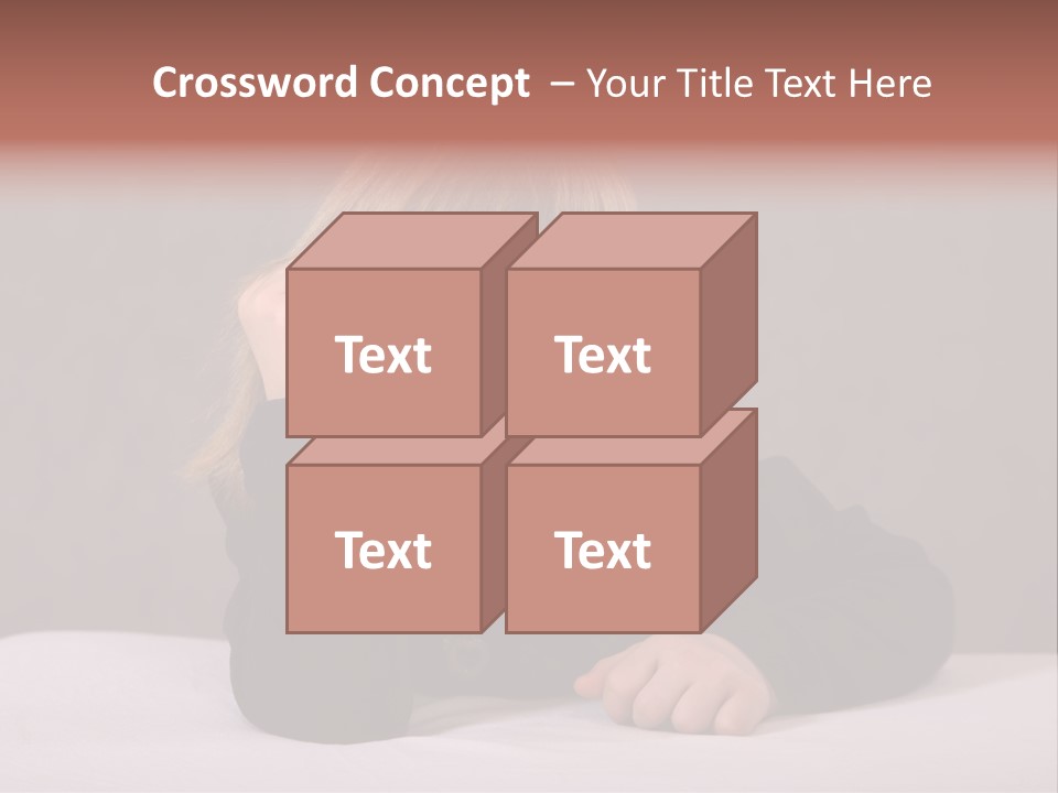 A Portrait Of A Blond 9-Year Old Girl With Downs Syndrome PowerPoint Template