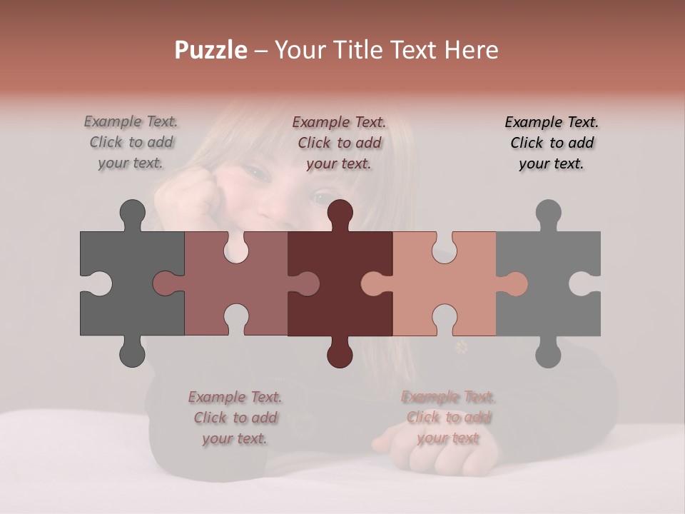 A Portrait Of A Blond 9-Year Old Girl With Downs Syndrome PowerPoint Template