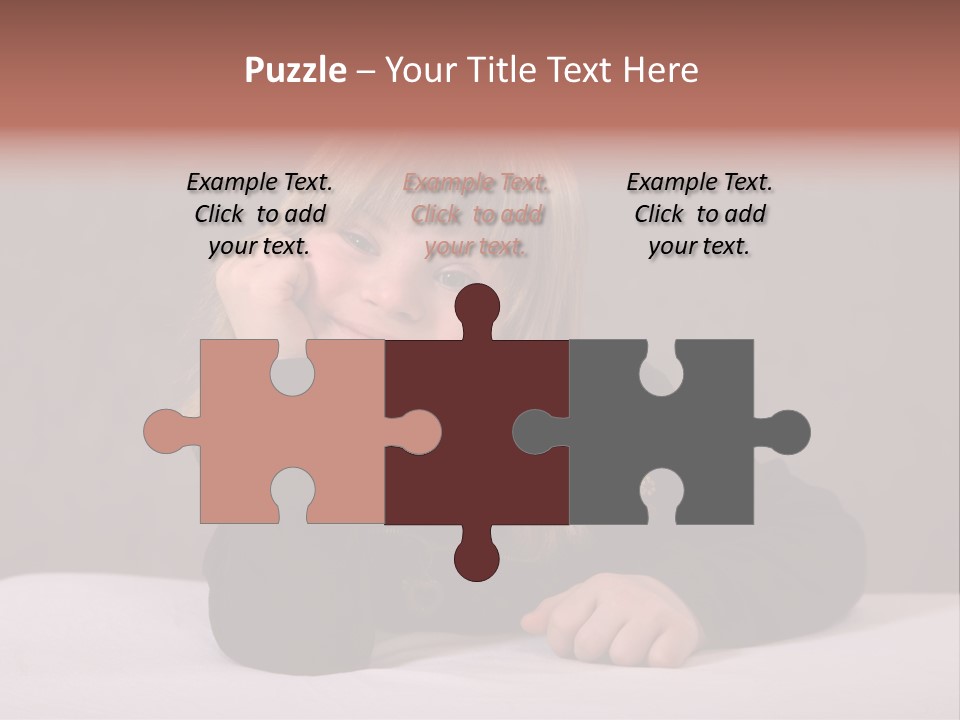 A Portrait Of A Blond 9-Year Old Girl With Downs Syndrome PowerPoint Template