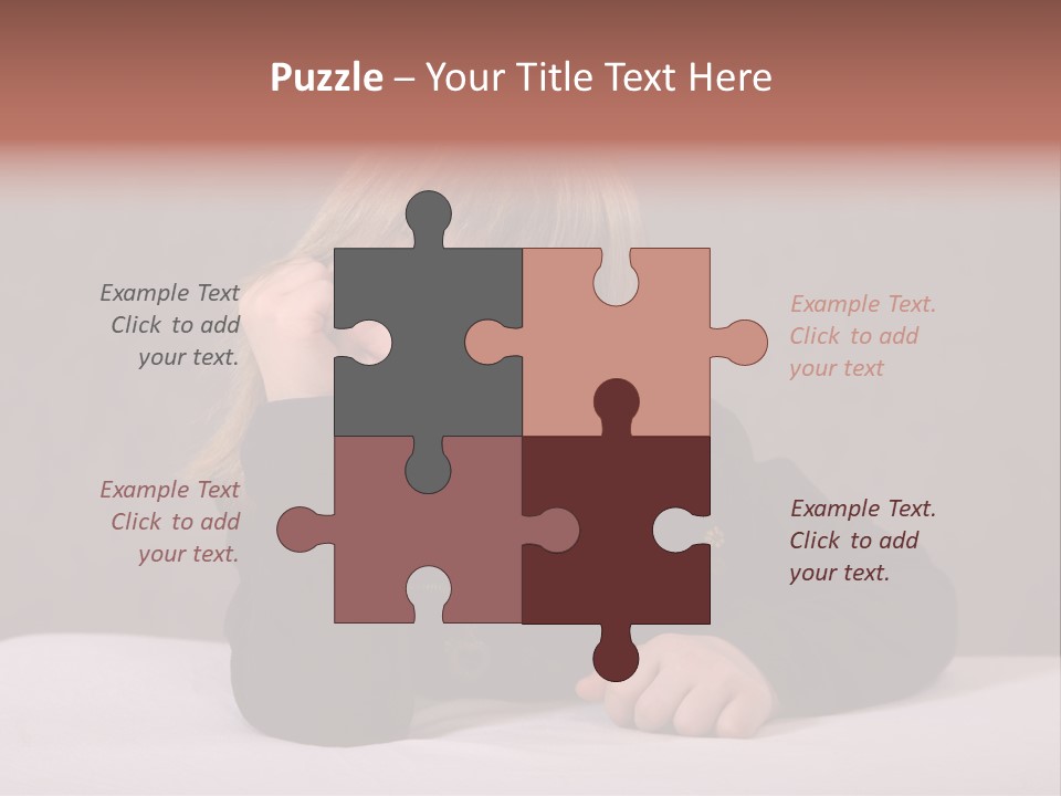 A Portrait Of A Blond 9-Year Old Girl With Downs Syndrome PowerPoint Template