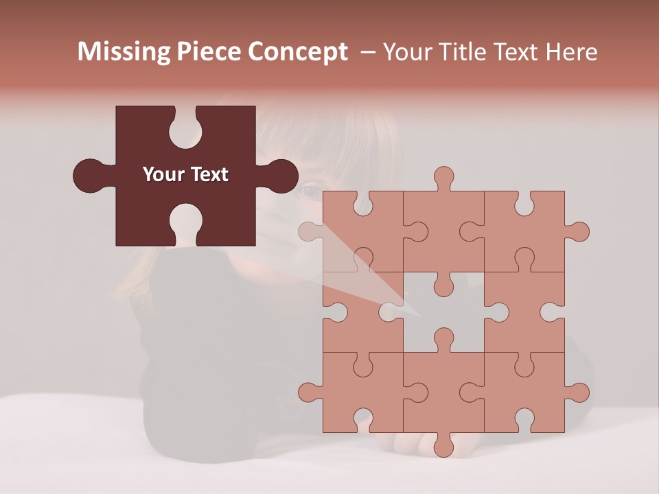 A Portrait Of A Blond 9-Year Old Girl With Downs Syndrome PowerPoint Template