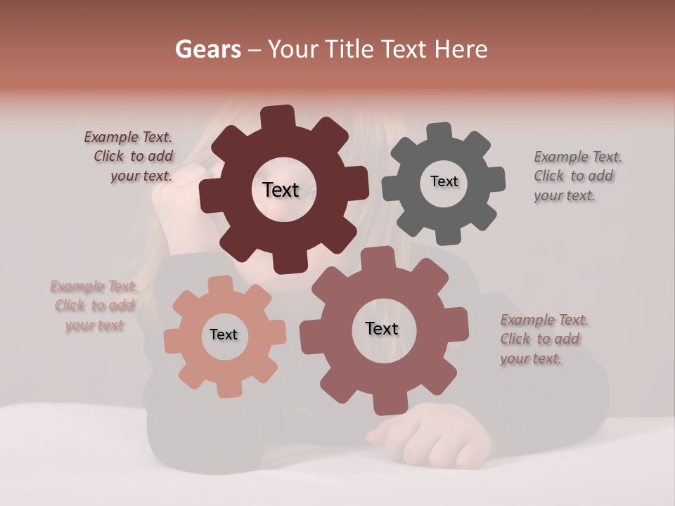 A Portrait Of A Blond 9-Year Old Girl With Downs Syndrome PowerPoint Template