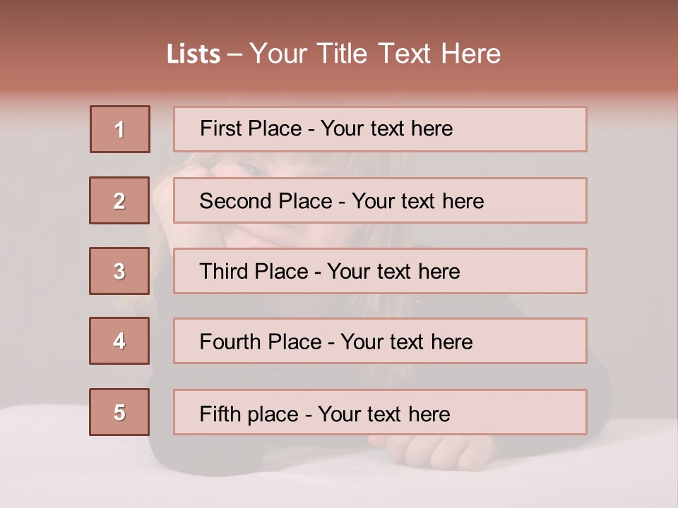 A Portrait Of A Blond 9-Year Old Girl With Downs Syndrome PowerPoint Template