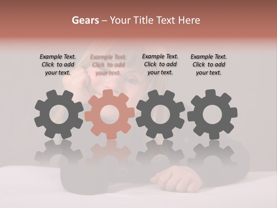 A Portrait Of A Blond 9-Year Old Girl With Downs Syndrome PowerPoint Template