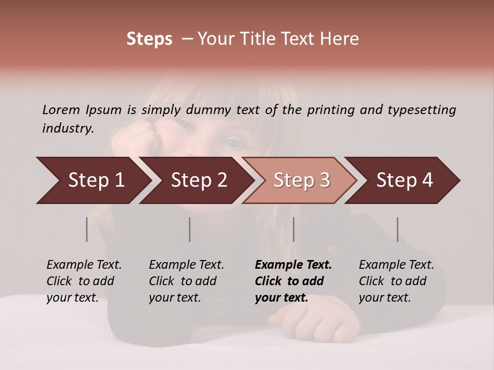 A Portrait Of A Blond 9-Year Old Girl With Downs Syndrome PowerPoint Template