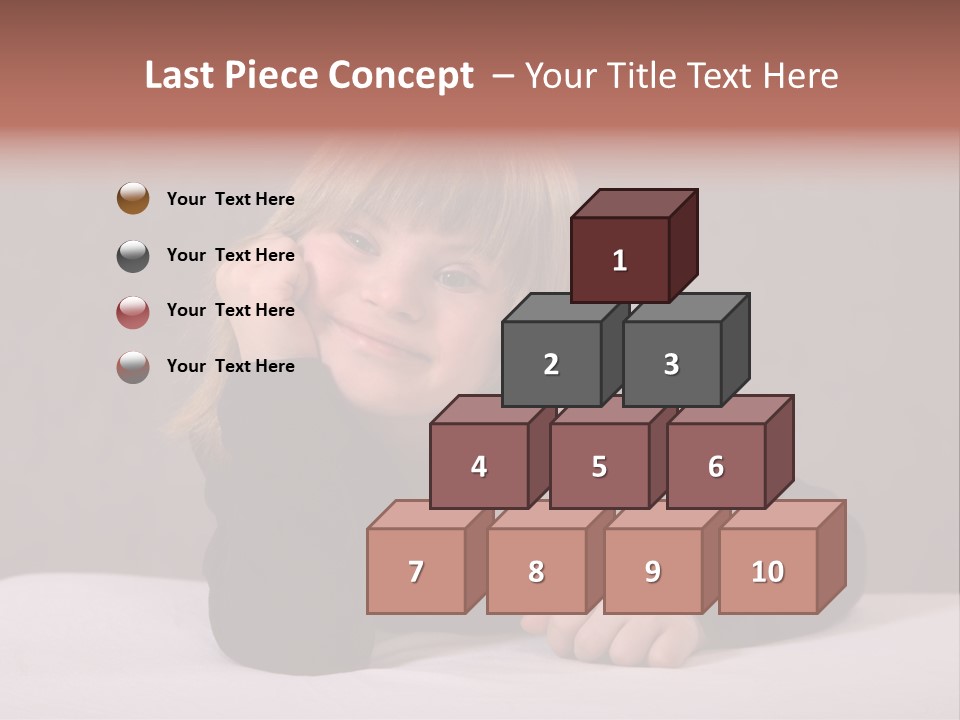 A Portrait Of A Blond 9-Year Old Girl With Downs Syndrome PowerPoint Template