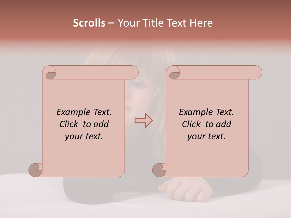 A Portrait Of A Blond 9-Year Old Girl With Downs Syndrome PowerPoint Template