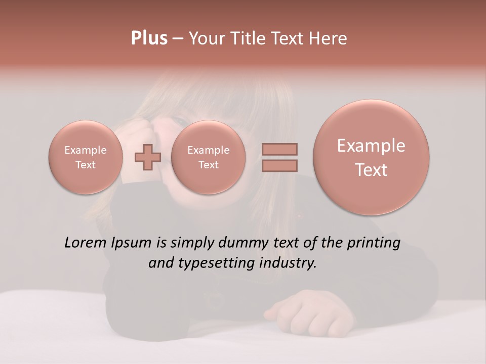 A Portrait Of A Blond 9-Year Old Girl With Downs Syndrome PowerPoint Template