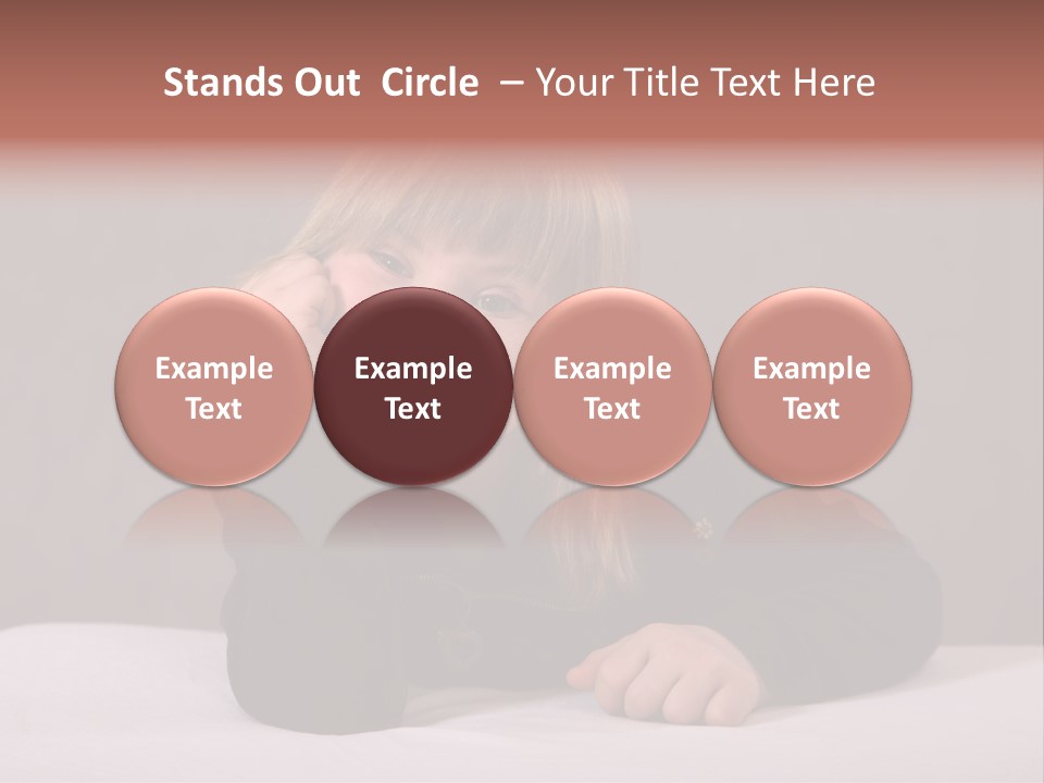 A Portrait Of A Blond 9-Year Old Girl With Downs Syndrome PowerPoint Template