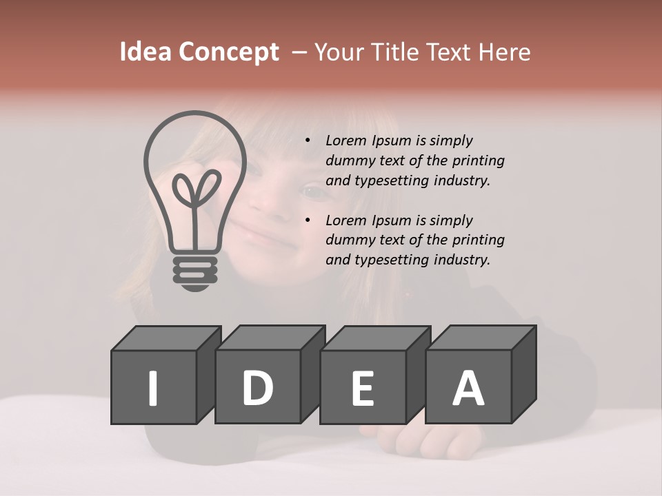 A Portrait Of A Blond 9-Year Old Girl With Downs Syndrome PowerPoint Template