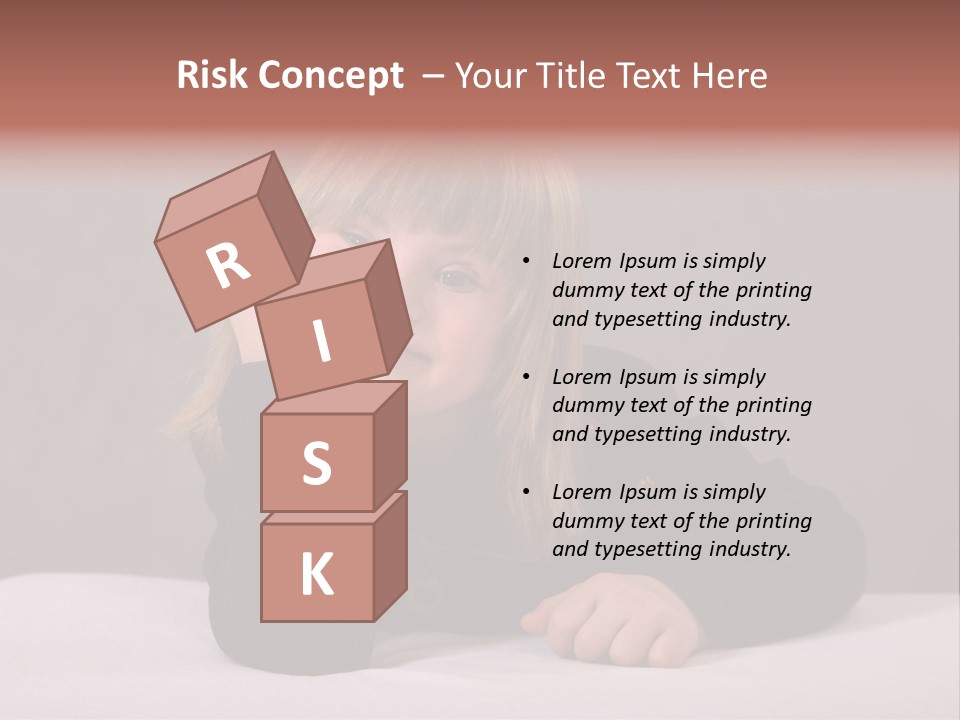 A Portrait Of A Blond 9-Year Old Girl With Downs Syndrome PowerPoint Template