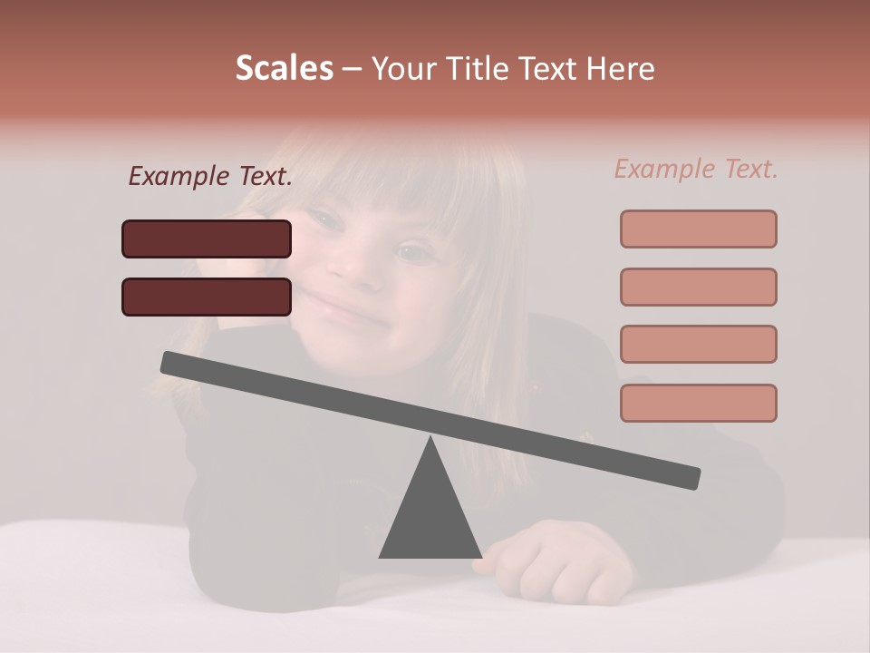 A Portrait Of A Blond 9-Year Old Girl With Downs Syndrome PowerPoint Template