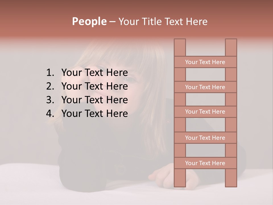 A Portrait Of A Blond 9-Year Old Girl With Downs Syndrome PowerPoint Template