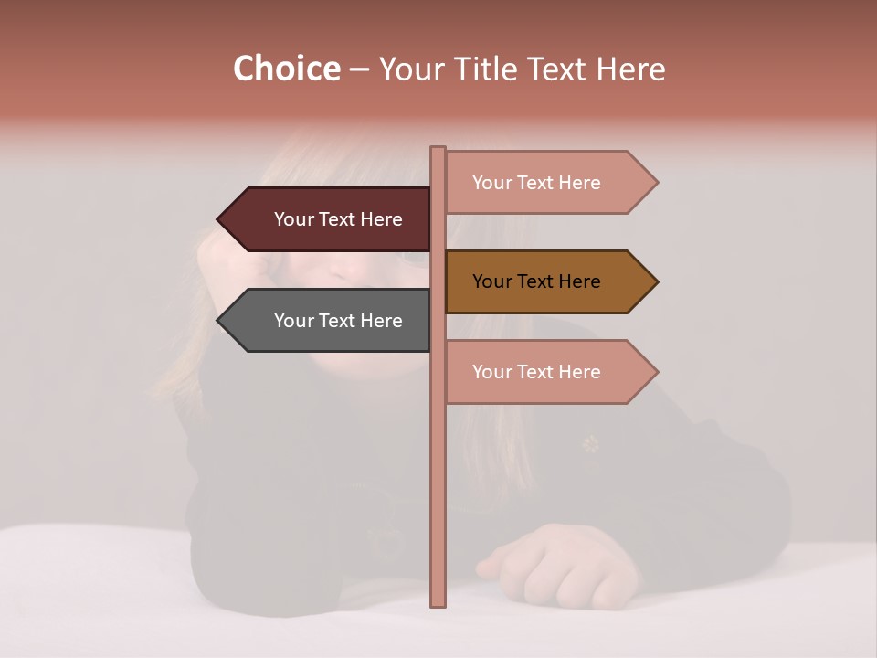 A Portrait Of A Blond 9-Year Old Girl With Downs Syndrome PowerPoint Template