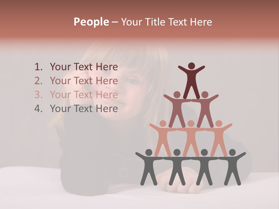A Portrait Of A Blond 9-Year Old Girl With Downs Syndrome PowerPoint Template