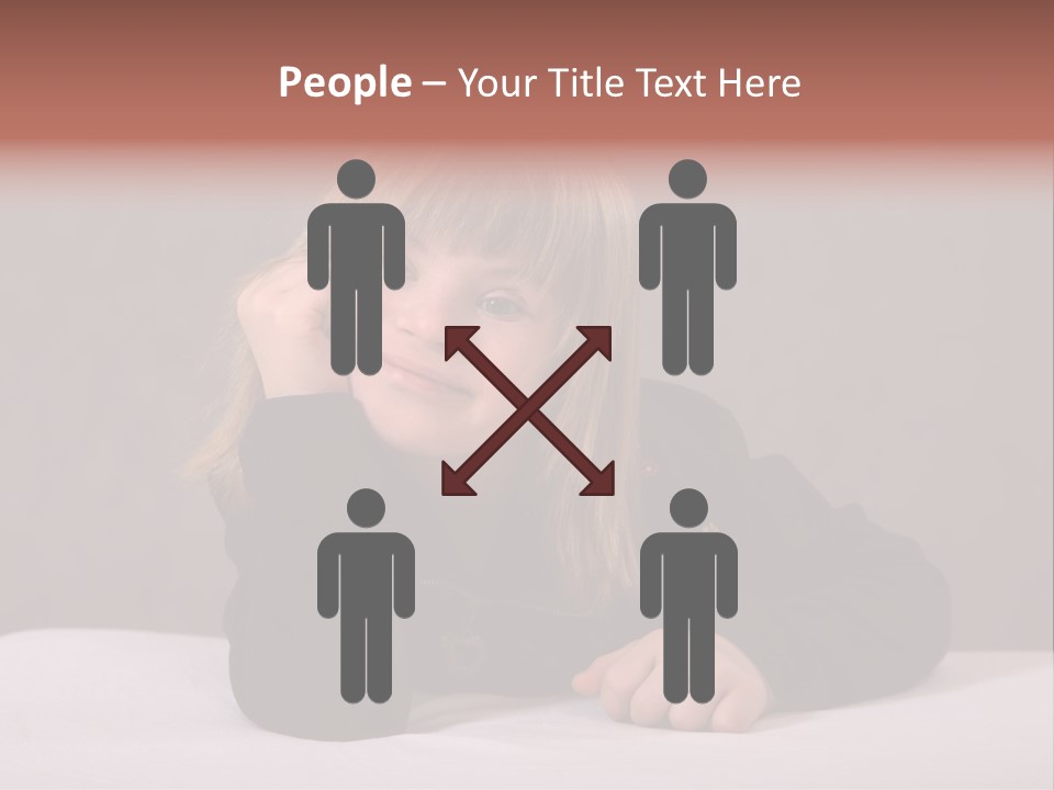 A Portrait Of A Blond 9-Year Old Girl With Downs Syndrome PowerPoint Template