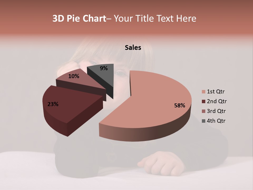 A Portrait Of A Blond 9-Year Old Girl With Downs Syndrome PowerPoint Template